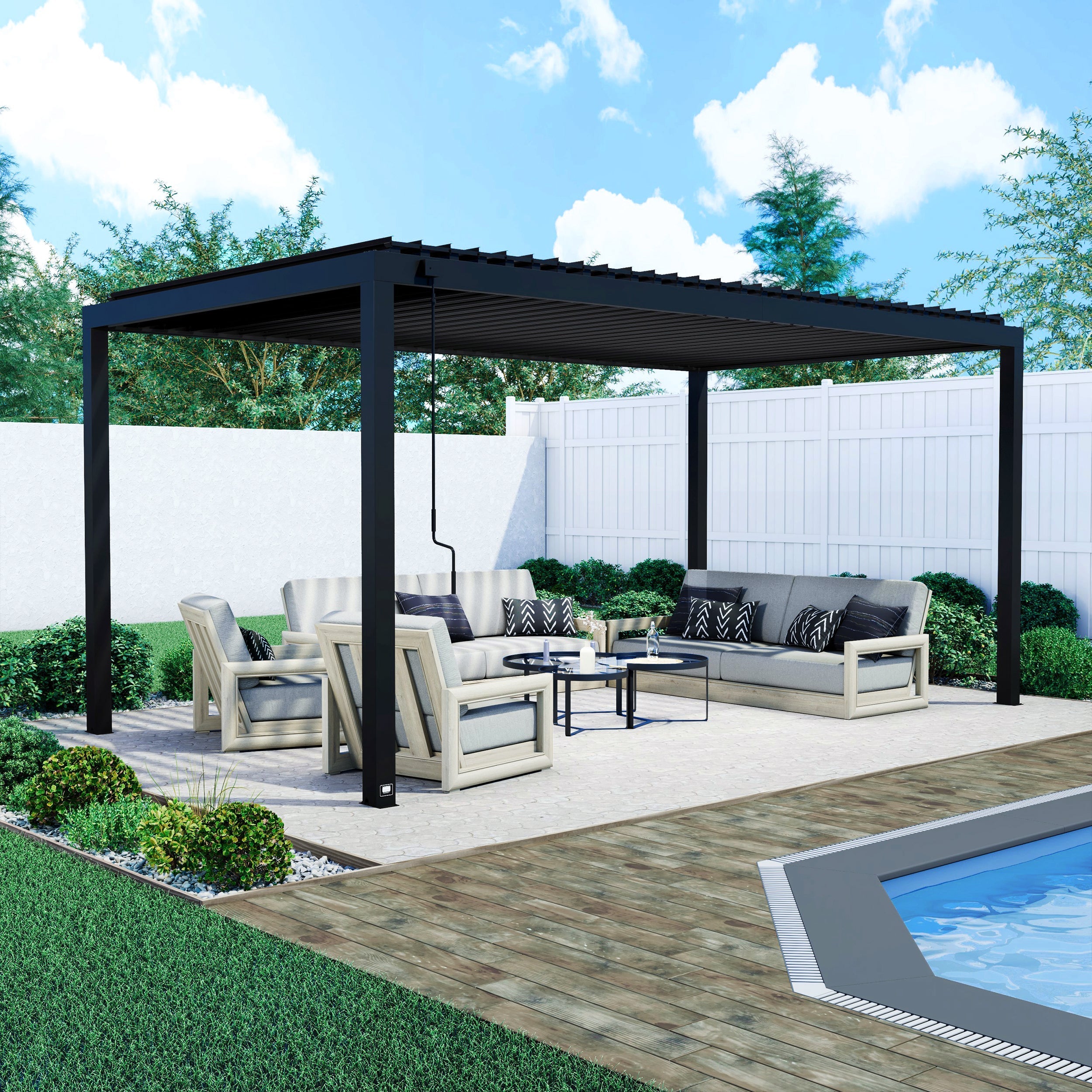 18x10 Sarasota Louvered Pergola