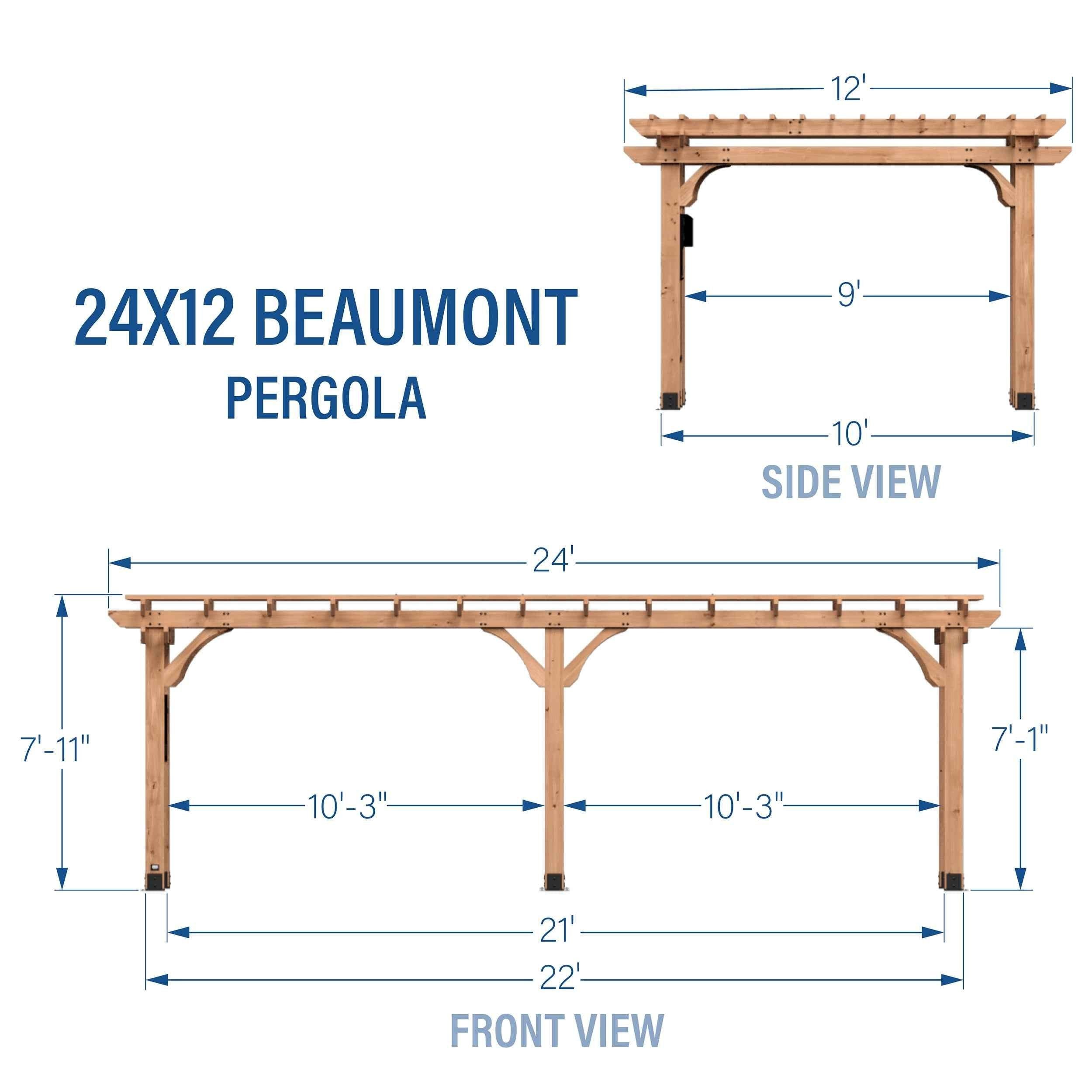 Backyard Discovery 24x12 Beaumont Pergola.