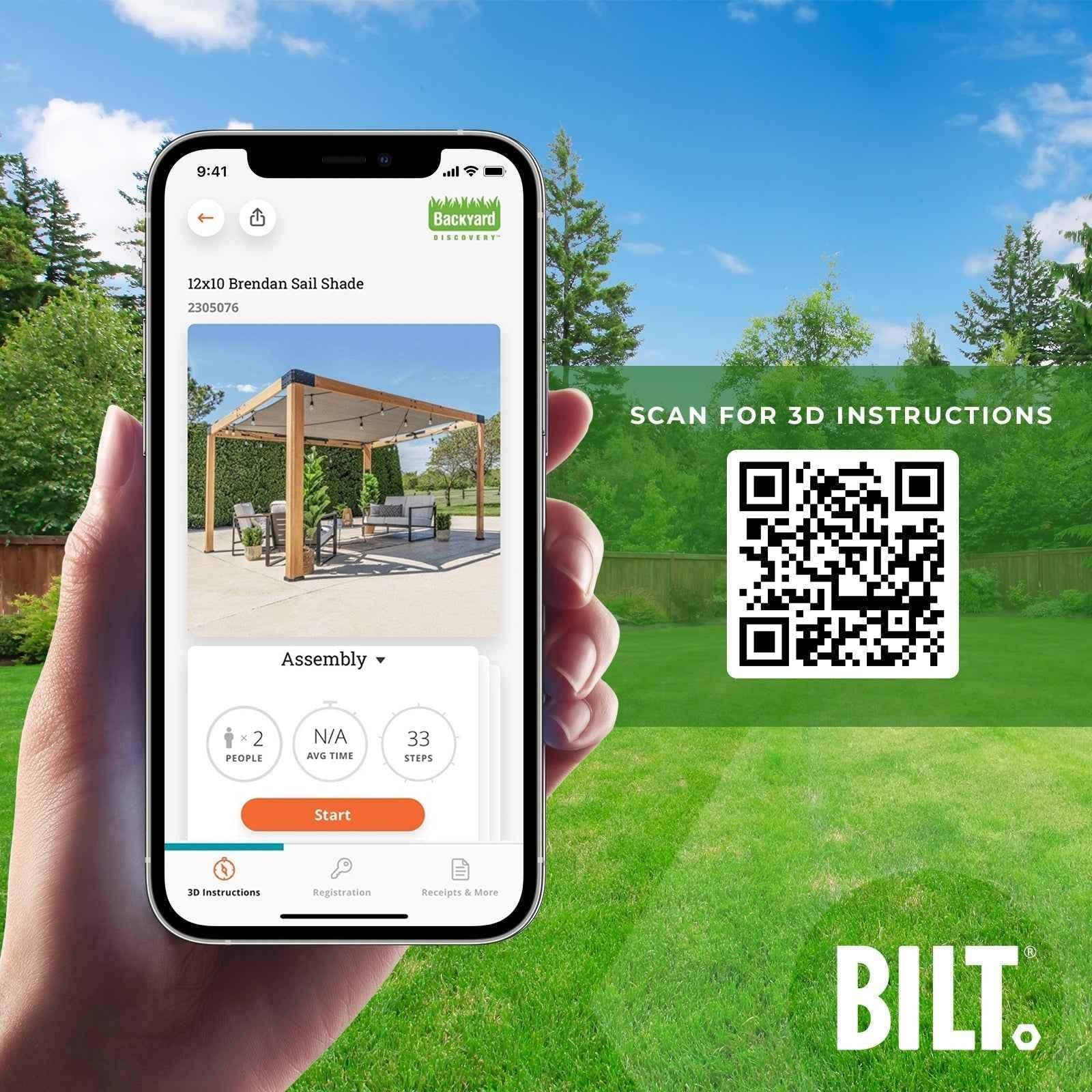 Backyard Discovery 12x10 Brendan Sail Shade Pergola.