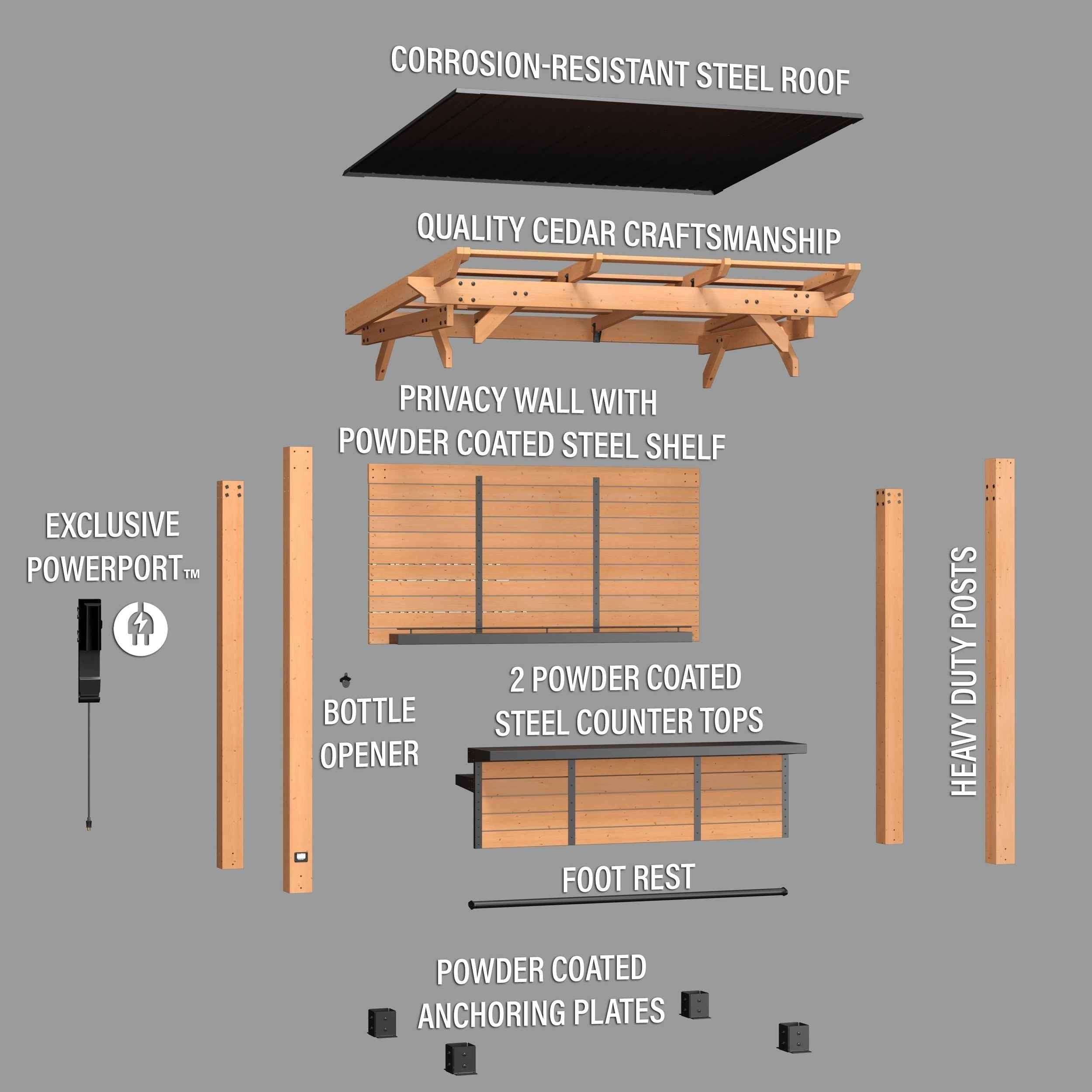 Backyard Discovery Cedar Springs Outdoor Bar.
