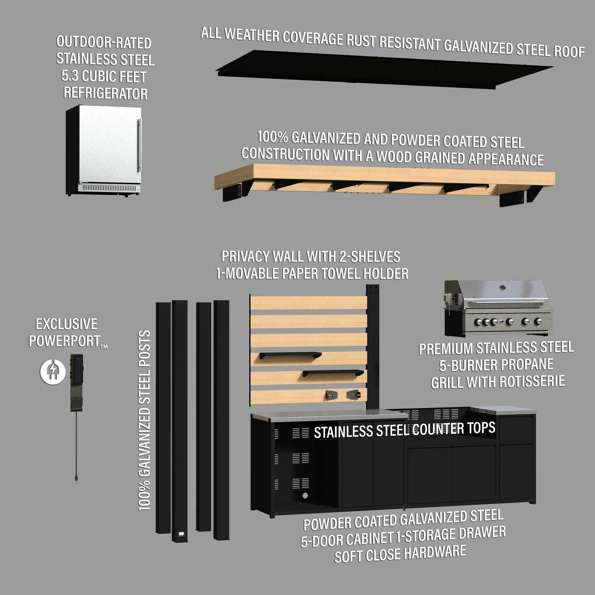 Backyard Discovery Fusion Flame Outdoor Kitchen.