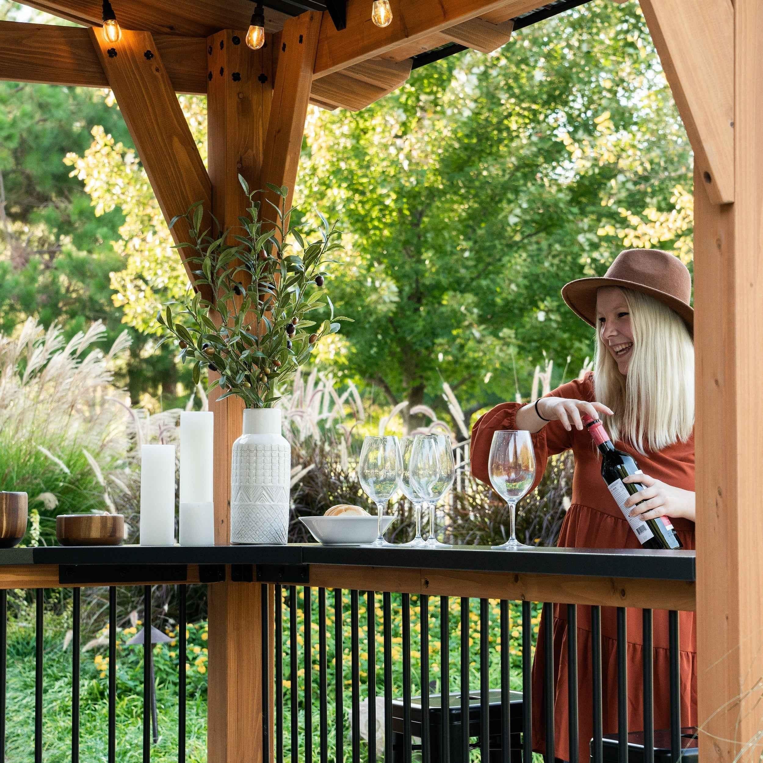 Backyard Discovery Granada Grill Gazebo with Outdoor Bar.