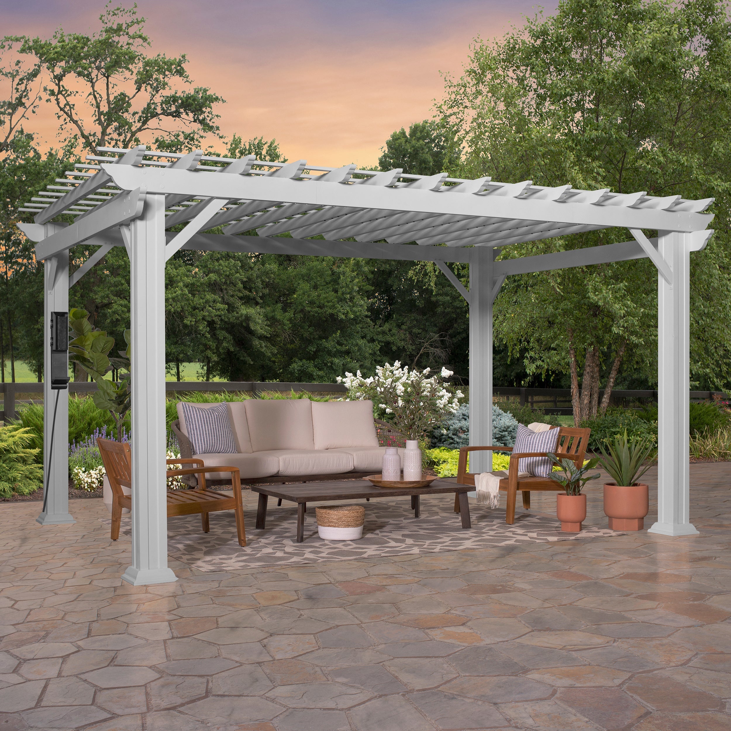 14x12 Hawthorne Steel Pergola Main