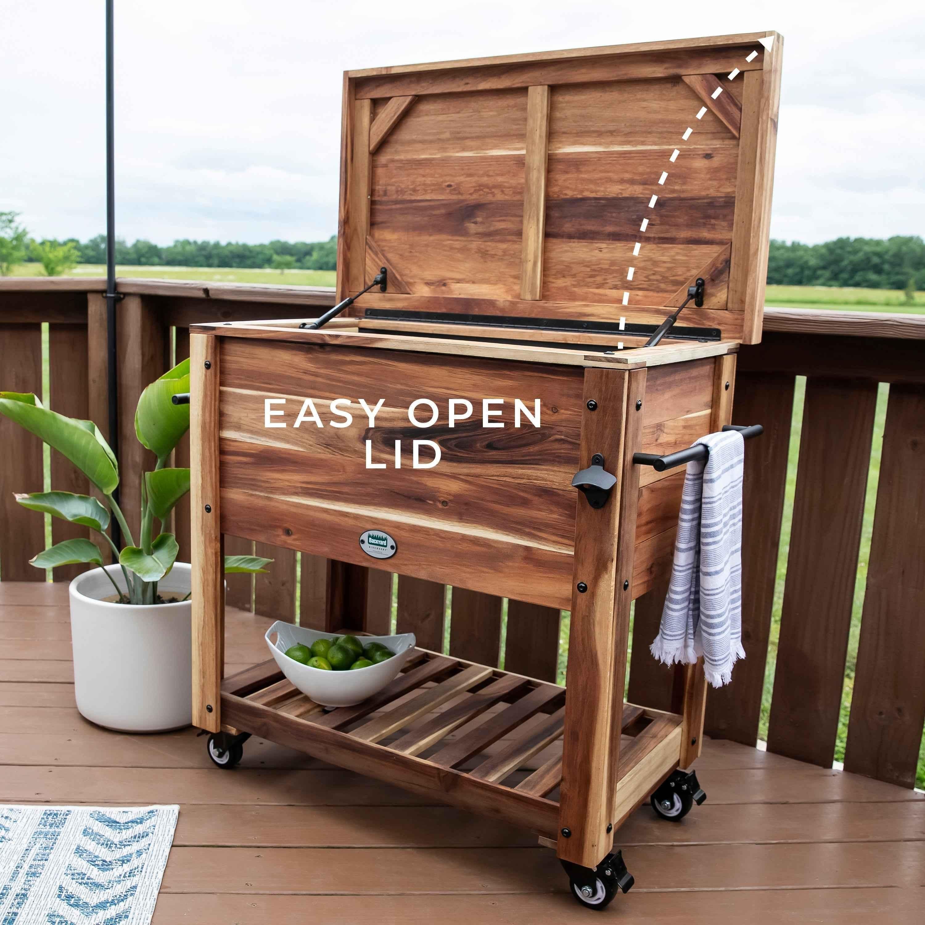 Backyard Discovery 100 Quart Patio Cooler - Acacia.