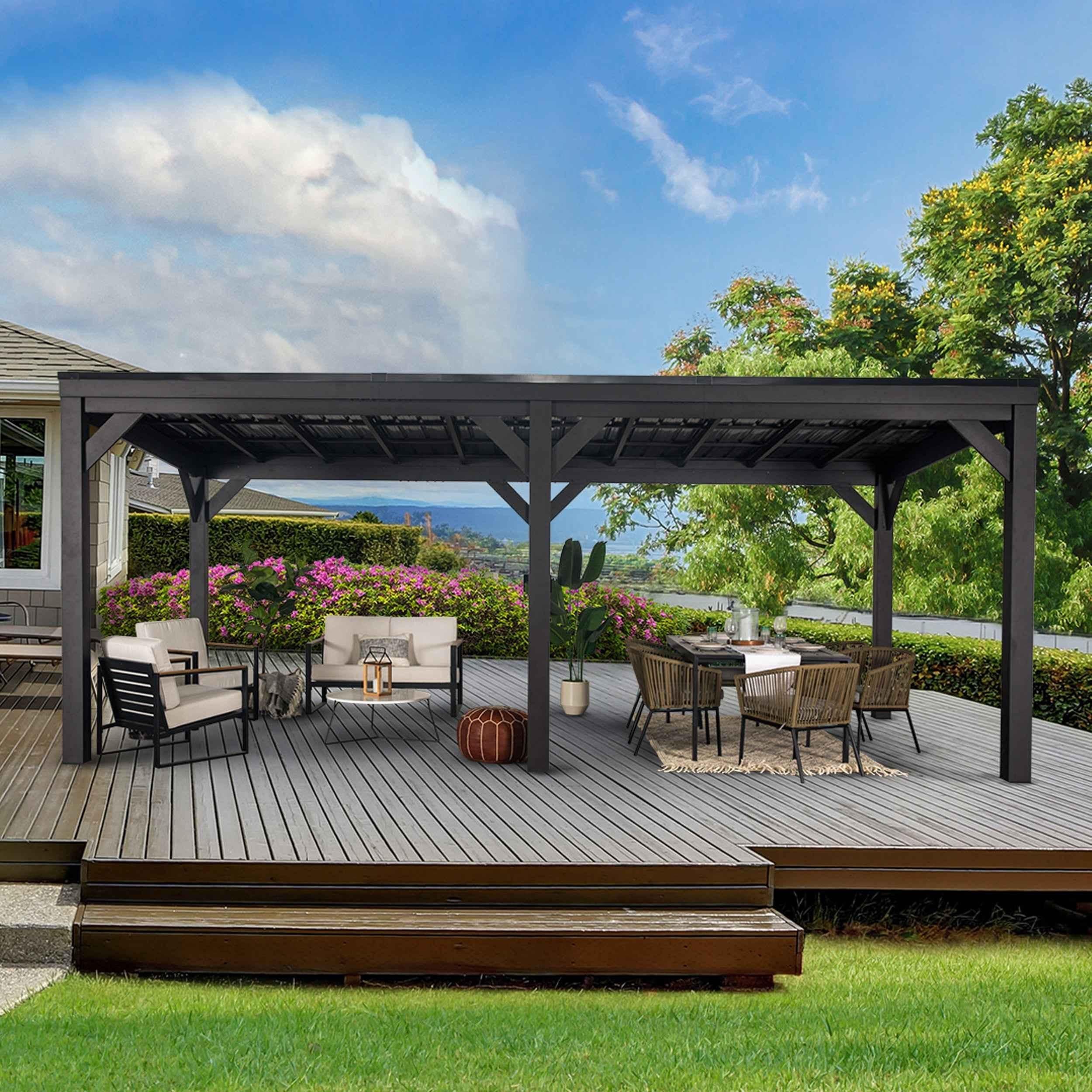 Backyard Discovery 20x9.5 Stonebridge Gazebo/Carport.