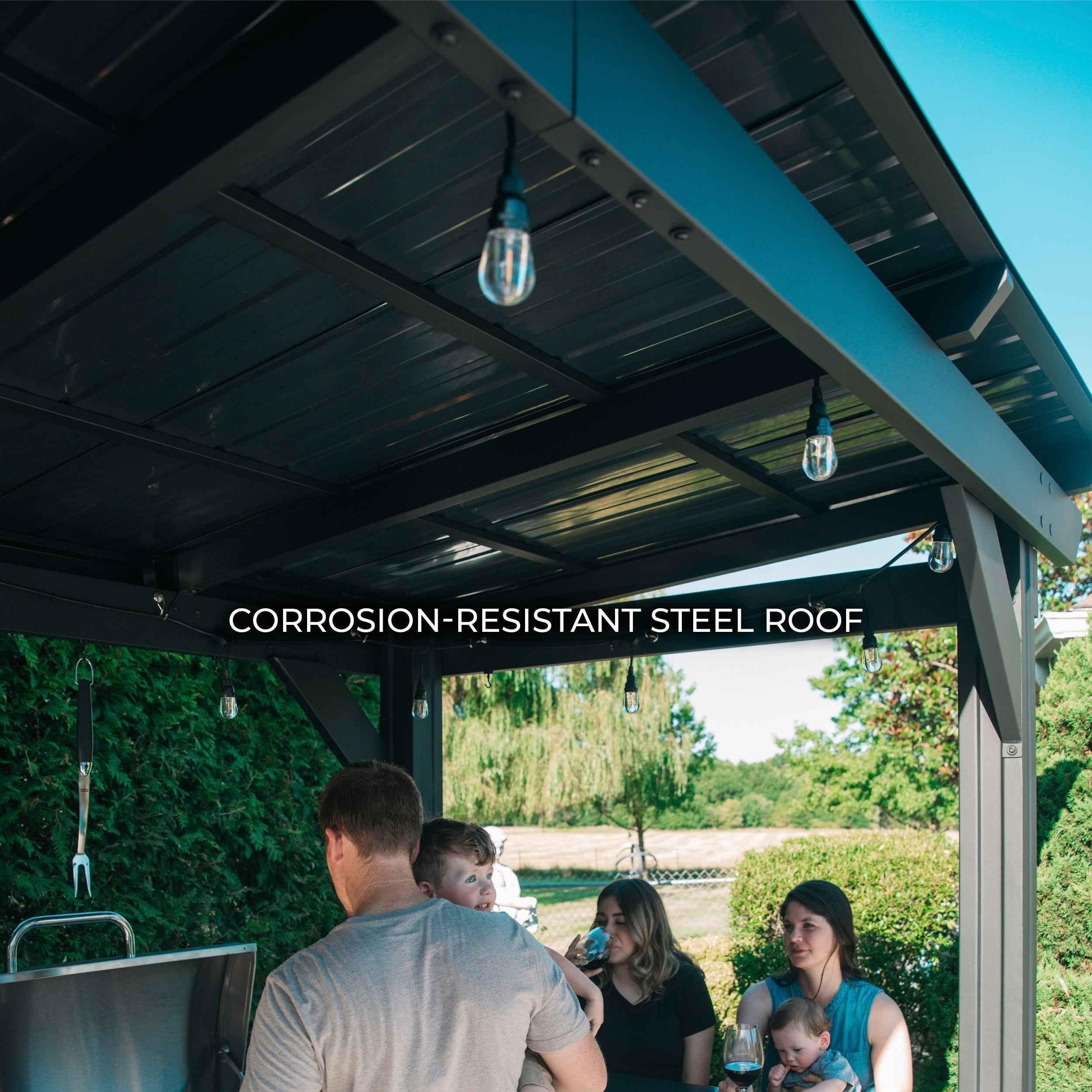 Backyard Discovery Rockport XL Steel Grill Gazebo.