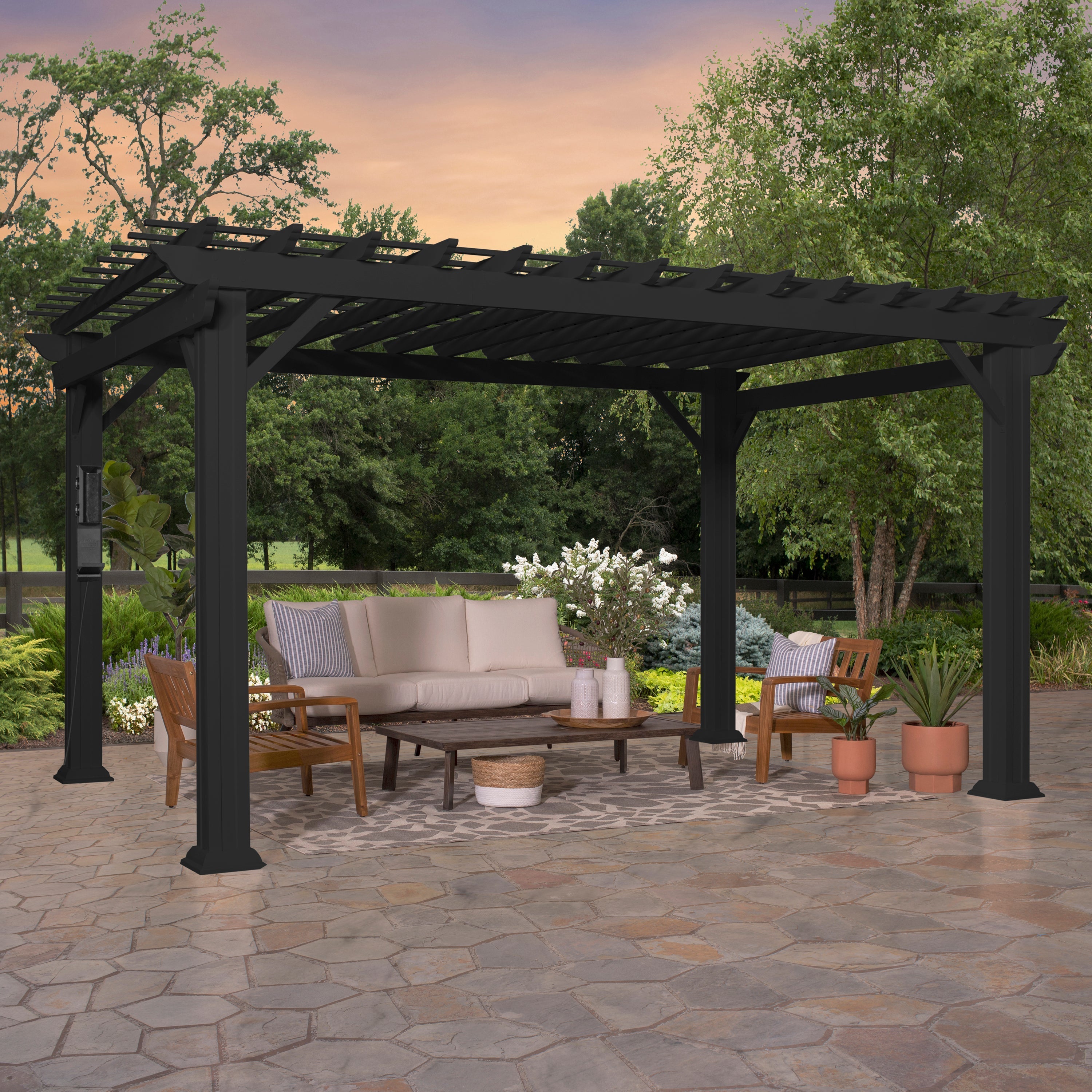 14x10 Stratford Traditional Steel Pergola #main